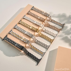 Apple Watch Band Women Bracelet, Stainless Steel Apple Watch Strap, 38mm 40mm 41mm 42mm 44mm 45mm 49mm, Series 1-10, Brithday Gift For Women