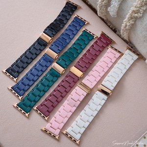 Resin Apple Watch Band, Apple Watches Bracelet, Apple Watch Strap, 38mm 40mm 41mm 42mm 45mm 46mm 49mm, Series 1-10, Valentine&#39;s Day Gifts