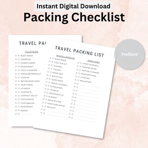Unique Travel Packing Checklist | Printable PDF | Stay Organized