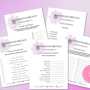 Mothers Day Games Bundle | Mothers Day Games | Games for Mom | Mothers Day Party Game | Mothers Day Activity