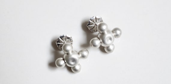 Vintage 1990's Sterling Silver Ball Studio Stud Earrings