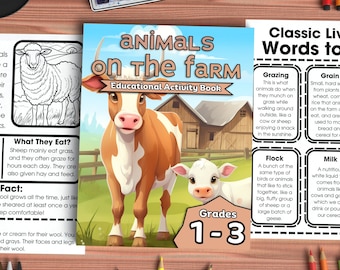 Animals on the Farm: Educational Activity Book