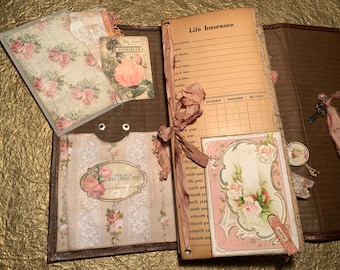 Vintage Rose Folio Journal