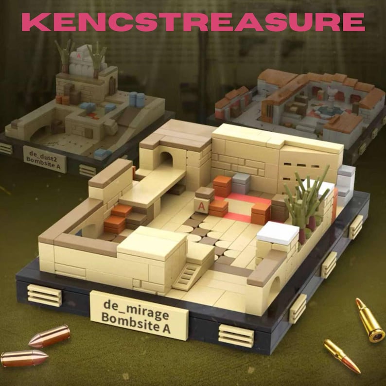 CS2 CSGO Inferno Mirage Dust2 Nuke Vertigo Map Lego Building Blocks ...