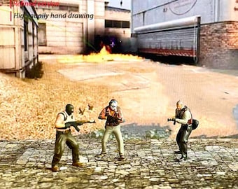 CSGO Miniature Resin Figurine – Hand-Painted Gamer Desk Decor