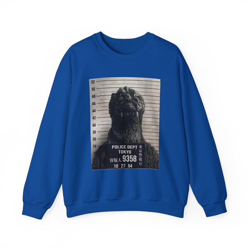 Godzilla Mugshot Sweatshirt, Funny Godzilla Shirts, King of Monsters T