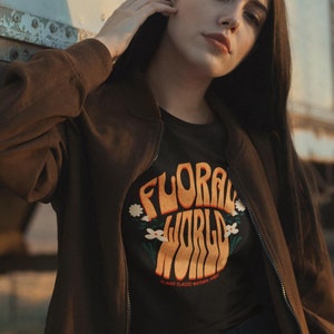 Classic Floral T-Shirt, Retro Flower Design, vintage colors, fashion style, premium t-shirt