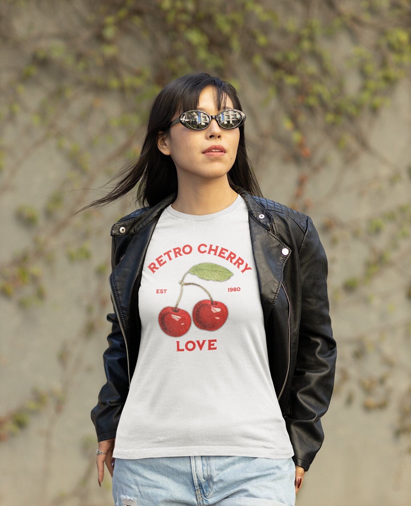Classic Cherries Unisex T-shirt, Retro Design, Love 1980
