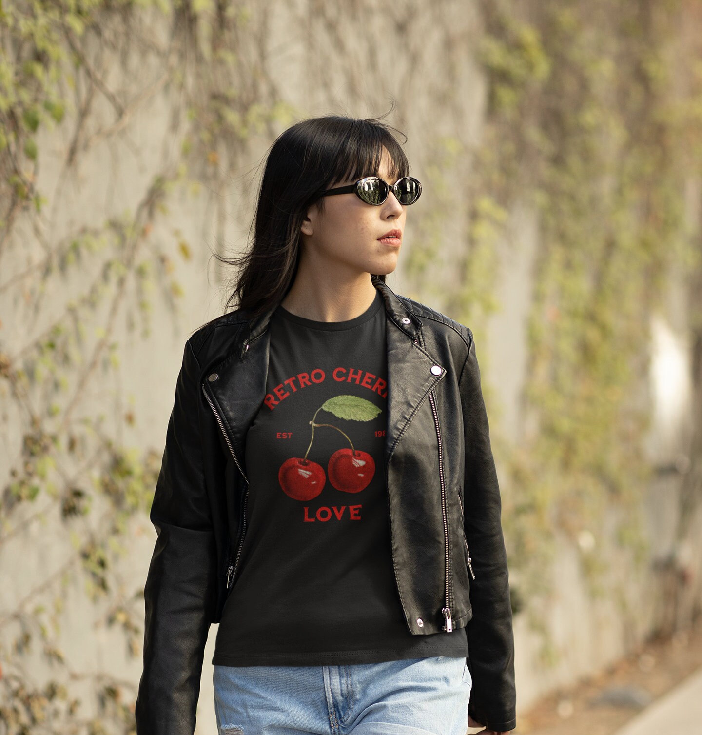 Classic Cherries Unisex T-shirt, Retro Design, Love 1980