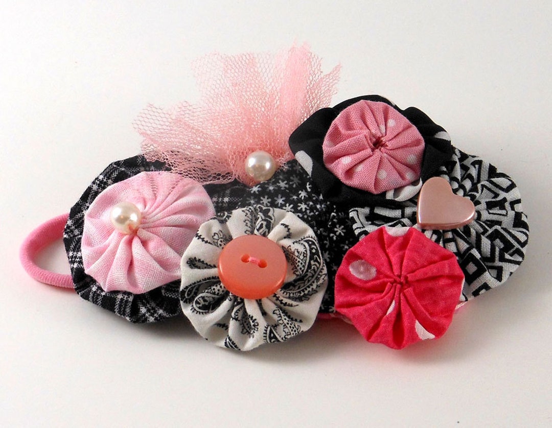 Baby Yoyo Flower Headband Bubble Statement Hair Accessory One Size Fits All Baby Shower Gift