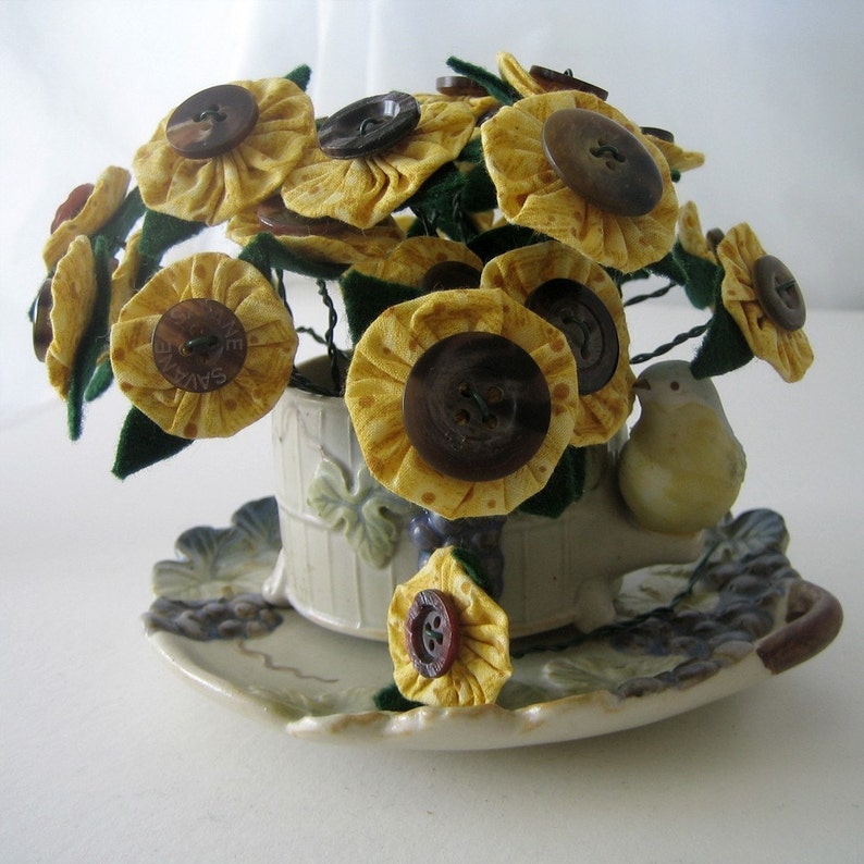 Mini Forever Sunflowers Flower Bouquet for Room Decor, Fragrance Free, Table Favors image 5