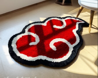 Anime Akatsuki Rug Itachi Sasuke Naruto Shippuden Living Room Carpet Japanese Red Cloud Doormat Bedroom Kawaii Home Sakura Black Uchiha