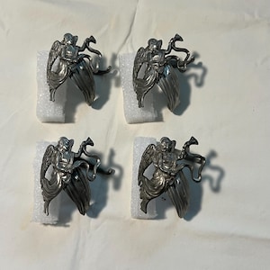 1995 Seagull Canada Pewter Etain Zinn Napkin Rings. Vintage set of 4.