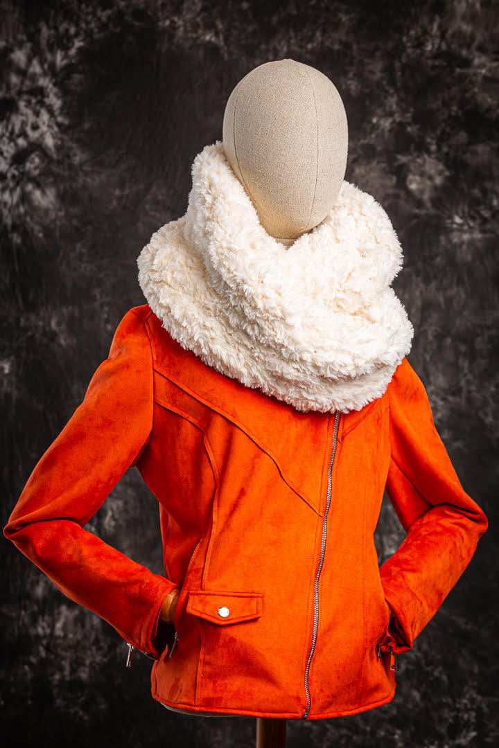 Fluffy White Infinity Scarf - Etsy