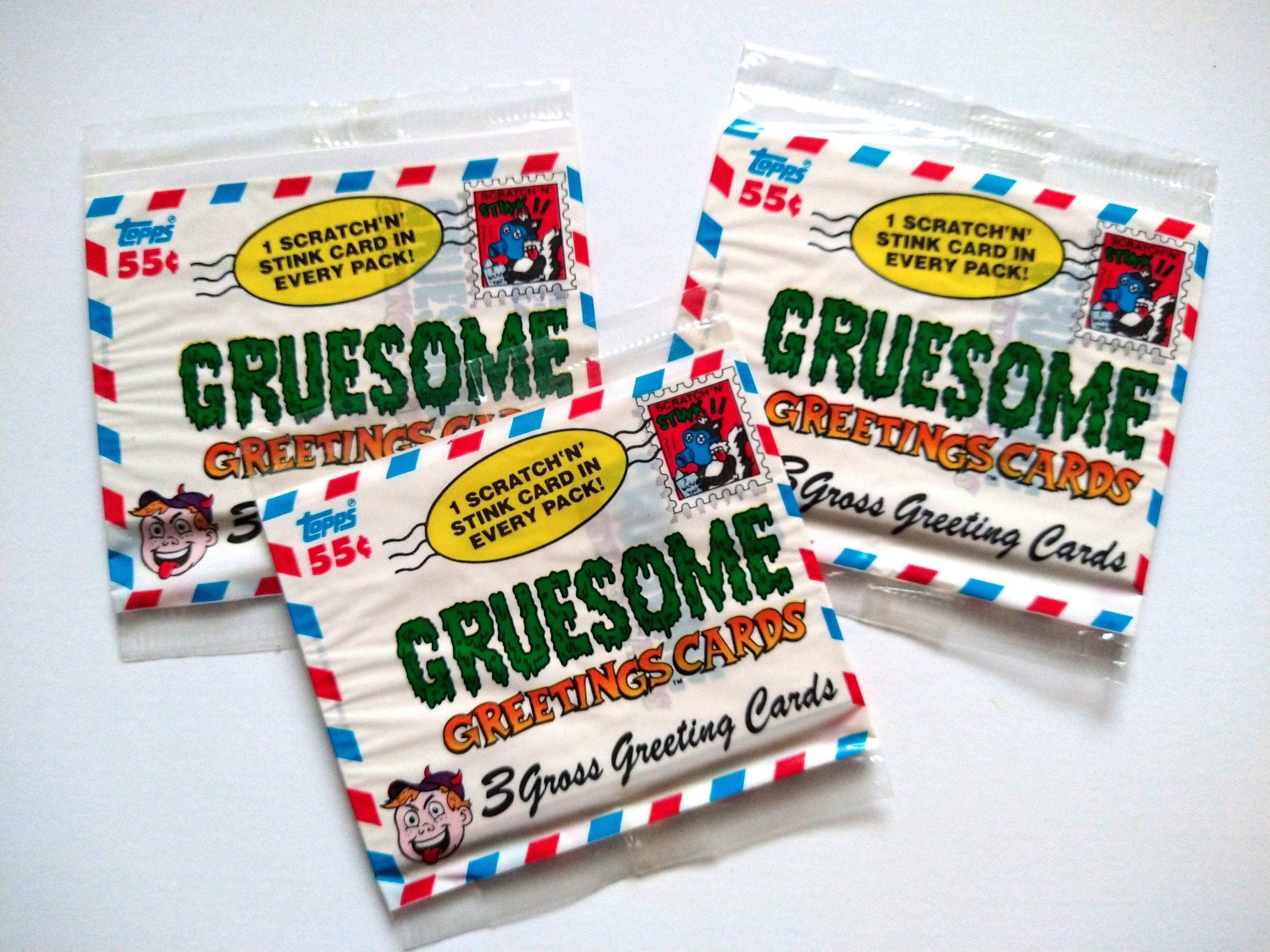 4pc Unopened Packages GRUESOME GREETINGS Cards / 12 Gross Greeting