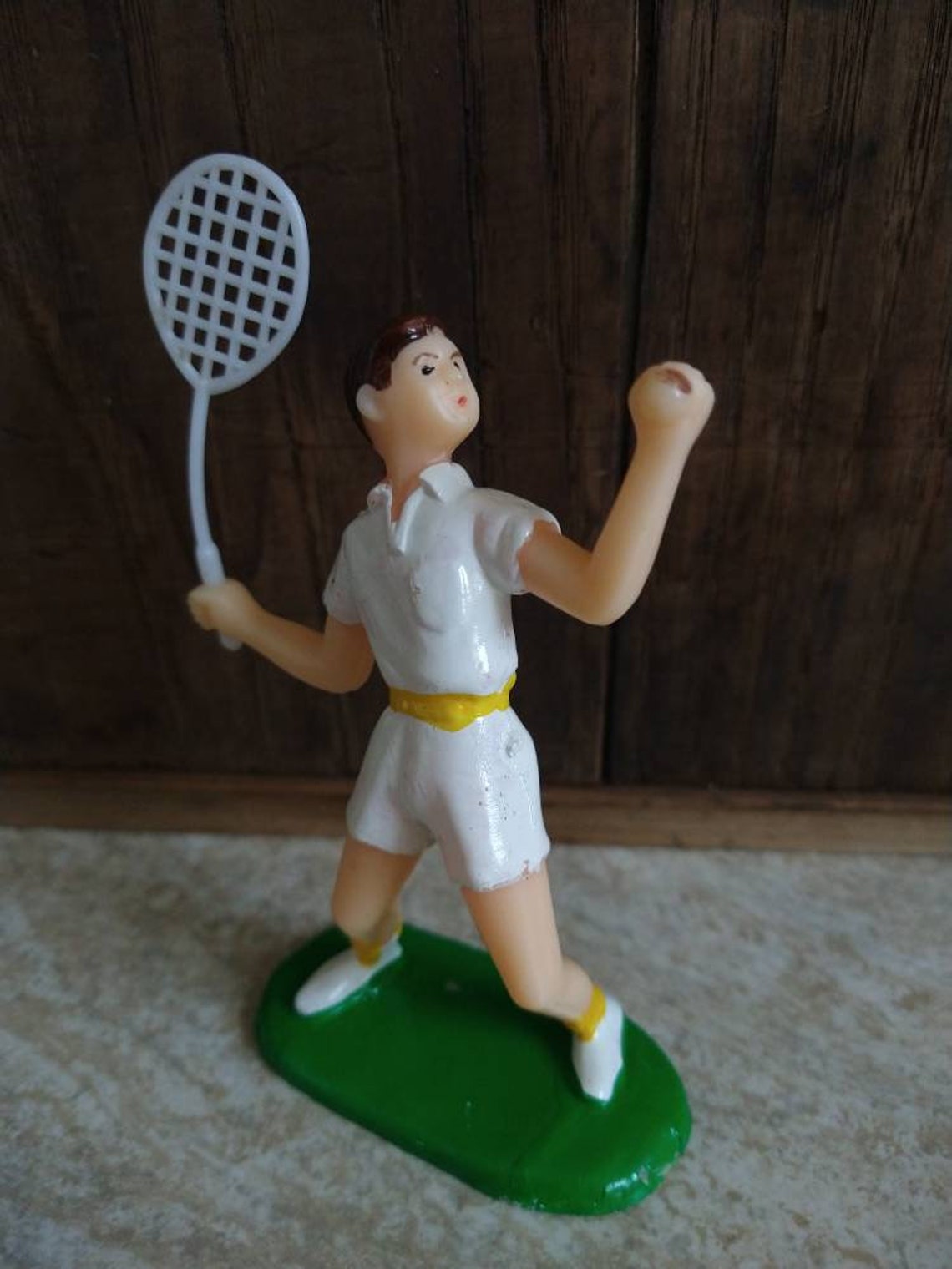 1pc Vintage Tennis Player Figurine / made in Hong Kong / Etsy