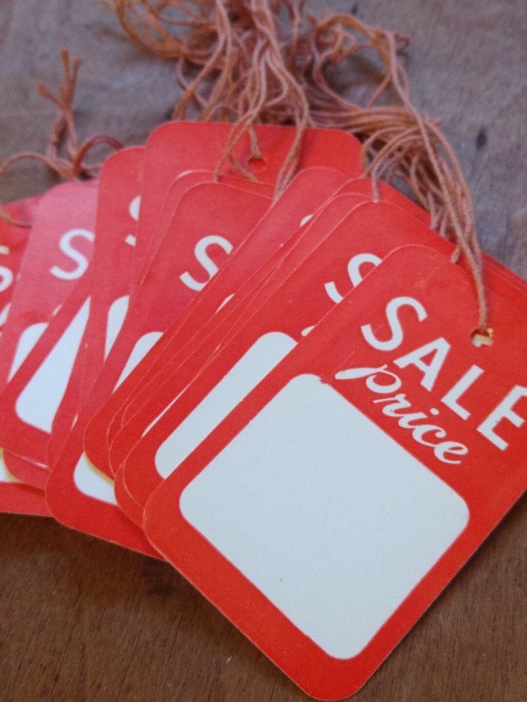 Vintage SALE Price Tags With String Hangers 12 or 24 Pc LOT / Etsy
