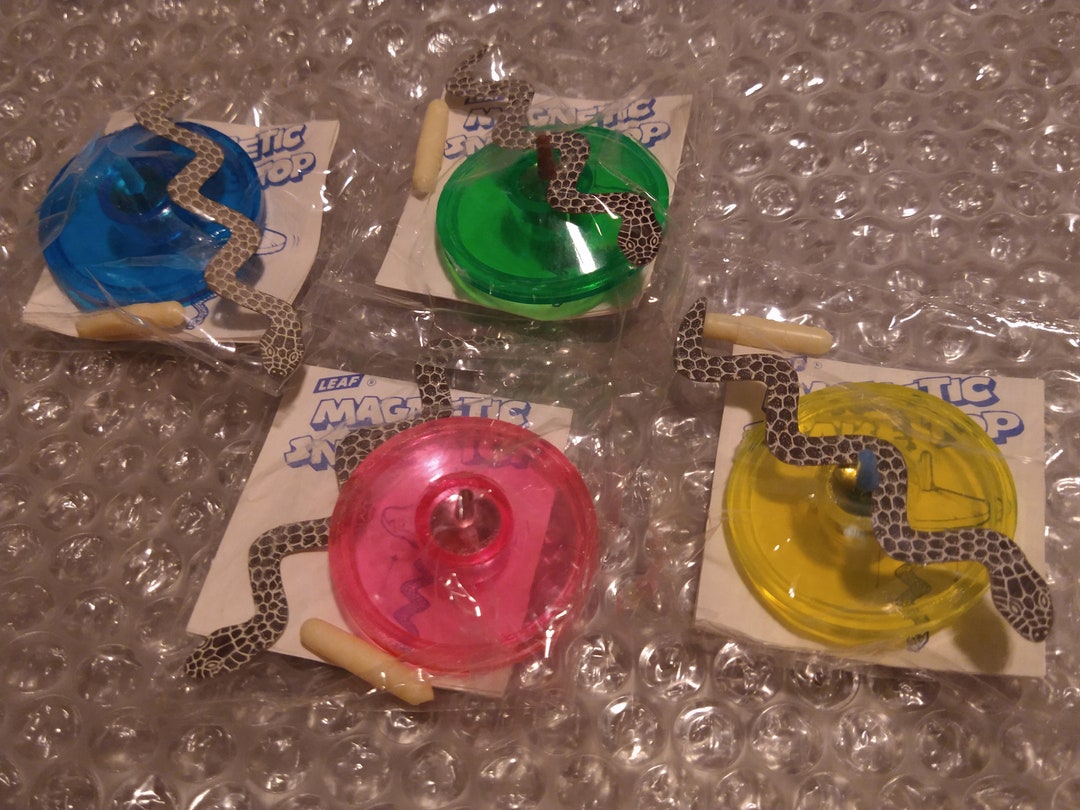 1pc Vintage Magnetic Snake Top Novelty Toy / New Old Stock / Neon ...