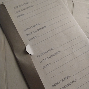 10pc Vintage Blank SEED ENVELOPES / reusable seed storage / new old stock / unique invitation or party favor / garden seeds library