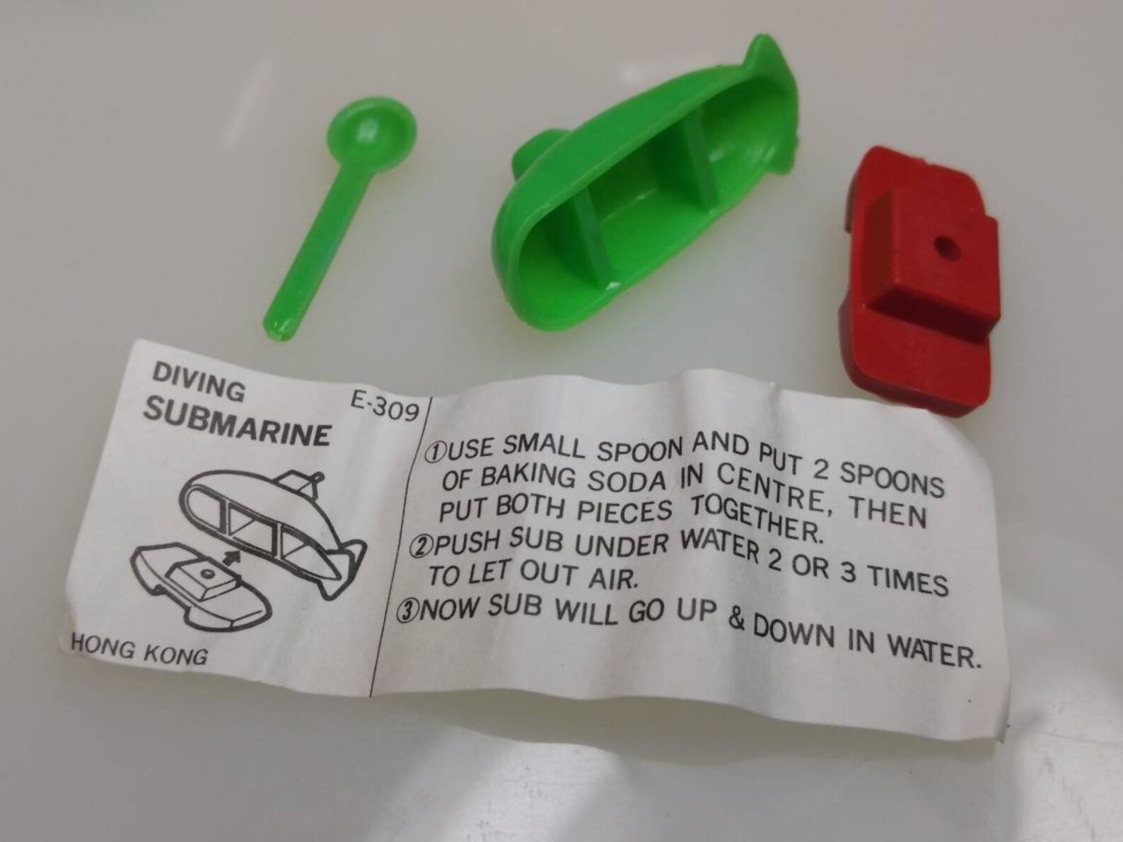 1 X Vintage Baking Soda Diving Submarine Miniature Toy Made Etsy