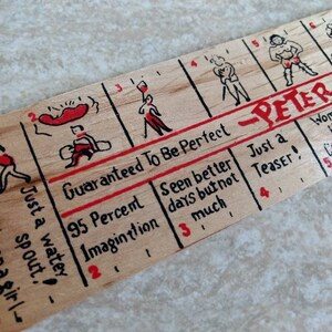 Vintage PETER METER Novelty Risque Wooden Ruler / new old | Etsy