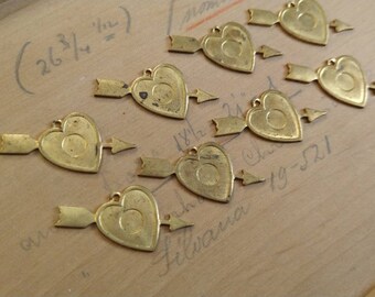 large lot of vintage reproduction crystal brass antique charms