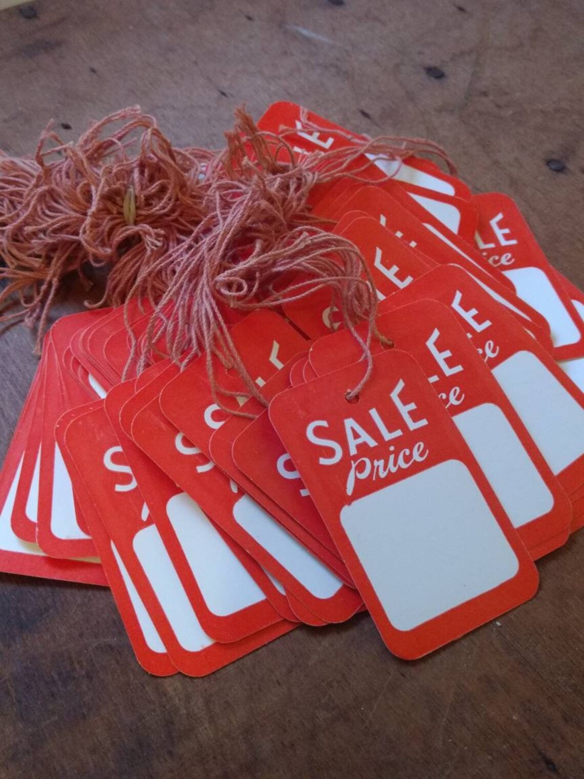 Vintage SALE Price Tags With String Hangers 12 or 24 Pc LOT / Etsy