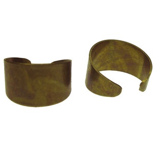 4pc Adjustable Wide Ring Brass Bases, new old stock / jewelry ring base finding