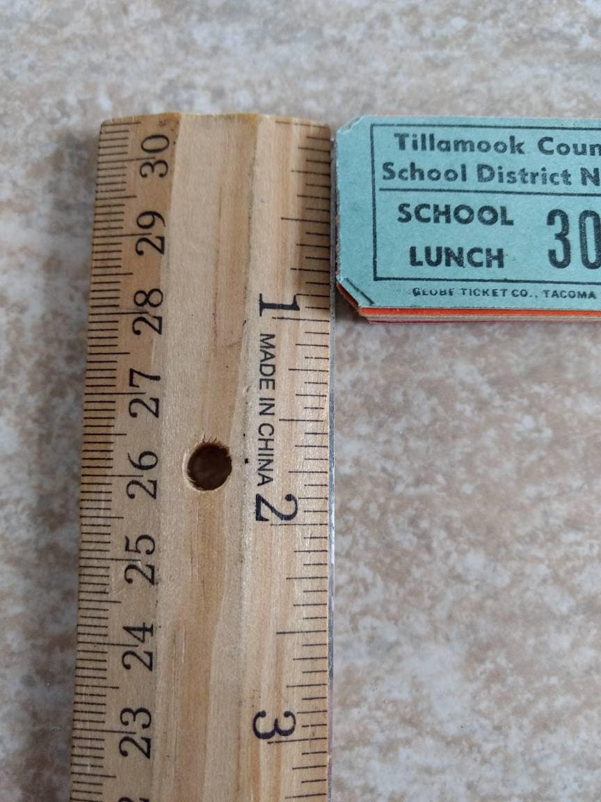 36pc Assorted Vintage SCHOOL LUNCH MILK Tickets / 4pc Strips - Etsy