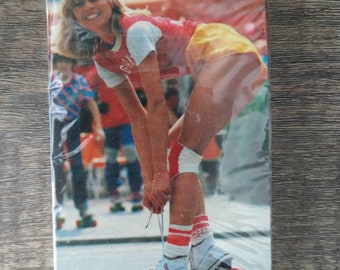 Girl with ROLLER SKATES / 1970s/1980s Vintage Playing Card Deck / unopened sealed cards / sexy blonde roller girl / centerfold pinup girl