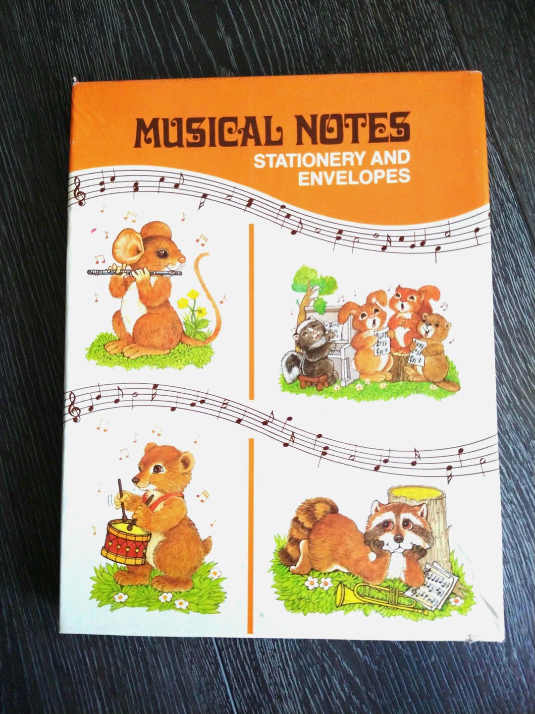 Read Info!! Vintage MUSICAL NOTES Letter Stationery and Envelopes ...