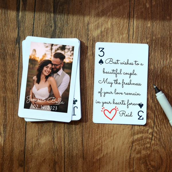 Personalised Playing Card Guest Book Etsy Australia