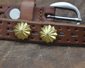 13mm Gold Brass Belt Chicago Screw Leather Craft Decoration Chrysanthemum Screw  Cloth Button Bag Purse handmade 1 2 5 10 20  50 Quantity