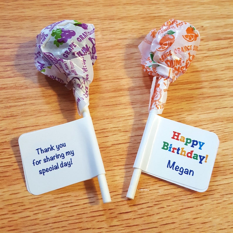 60 Personalized Birthday Party Lollipop Candy Wrappers Favor Etsy