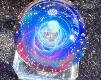 Universe Galaxy Glass | Starry Sky Glass Ball | Blown Space Glass | Cosmos Glass Art | Galaxy Glass Ornaments | Gift for Universe Lovers