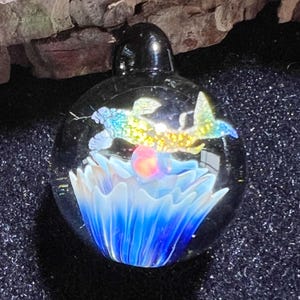 Handmade Blown Glass Flower Necklace | Glass Flower Pendant | Forever Flower Glass Pendant | Glass Jewelry | Gifts for Her | Birthday Gifts