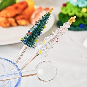 Handmade Stained Glass Christmas Tree Spoon,Personalized Stir Spoon,Drink Stir Stick,Christmas Party Drink Decor,Christmas Gifts for Friends