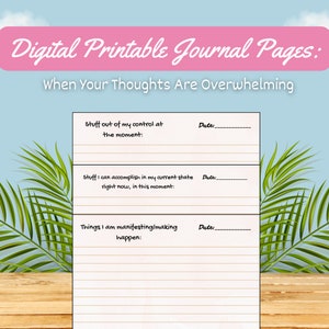 Journal Prompts, Printable Pages, Printable Journal Pages, Diary Journal, iPad Journal, Digital Download, Printable Journal Pages, Journal