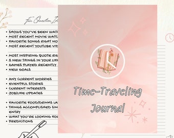 Tijdreizen Journal, Journal Pagina's, Digitale Download, Dagboek Journal, Afdrukbare pagina's, Zelfzorg, Stress Relief, Angstverlichting