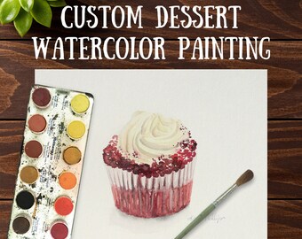 Custom Dessert Watercolor Painting