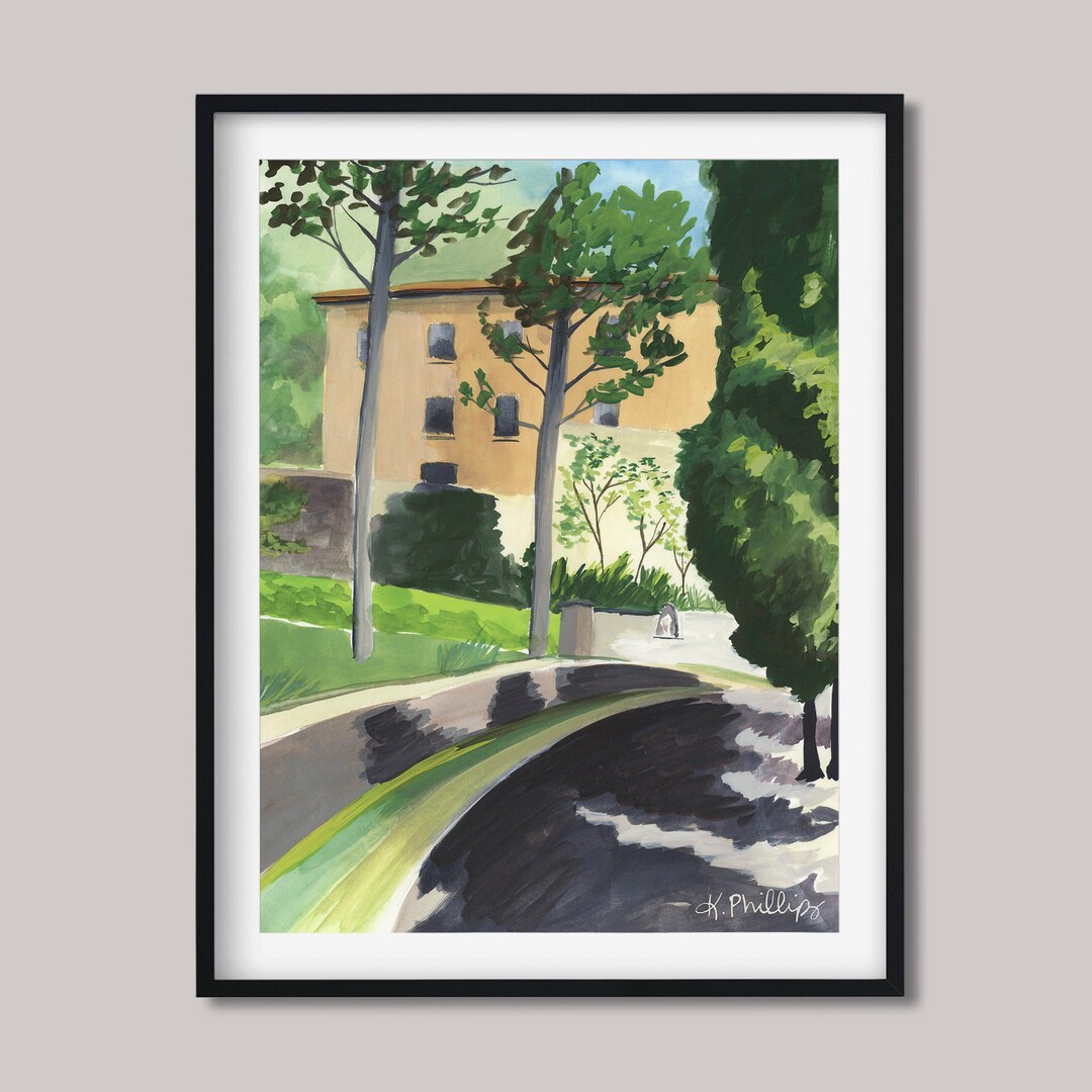 Under the Tuscan Sun Art Print. Cortona, Italy Artwork. Watercolor ...