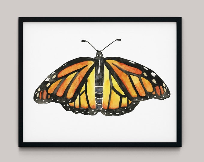 Monarch Butterfly Watercolor Art Print, Kids Room Decor - Etsy