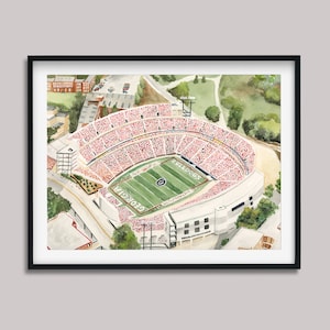 Georgia Bulldogs Sanford Stadium Word Art 16x20 Handwritten With ...