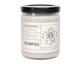 Scorpio Zodiac Scented Soy Candle, 9oz