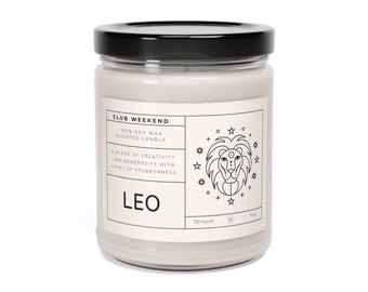 Leo Zodiac Scented Soy Candle, 9oz