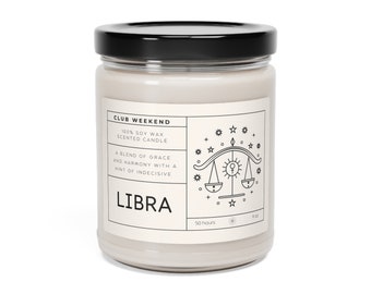 Libra Zodiac Scented Soy Candle, 9oz