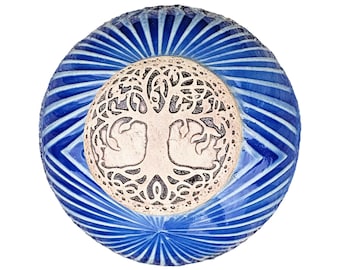 Handmade Tree of Life Rattle - Sound Tool for Mindfulness, Meditation & Spiritual Practices