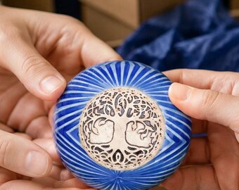 Handmade Tree of Life Rattle - Sound Tool for Mindfulness, Meditation & Spiritual Practices