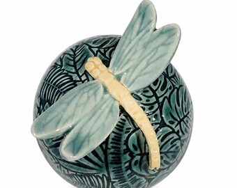 Dragonfly Meditation Rattle, Handmade Ceramic Sound Healing Shaker, Mindfulness Gift