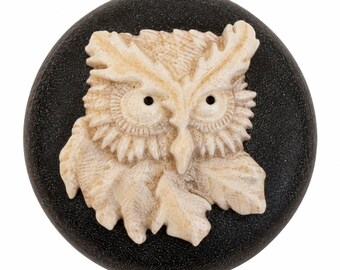 Stoneware Owl Rattle – Shamanic Journeying, Sound Healing, Spirit Animal Tool